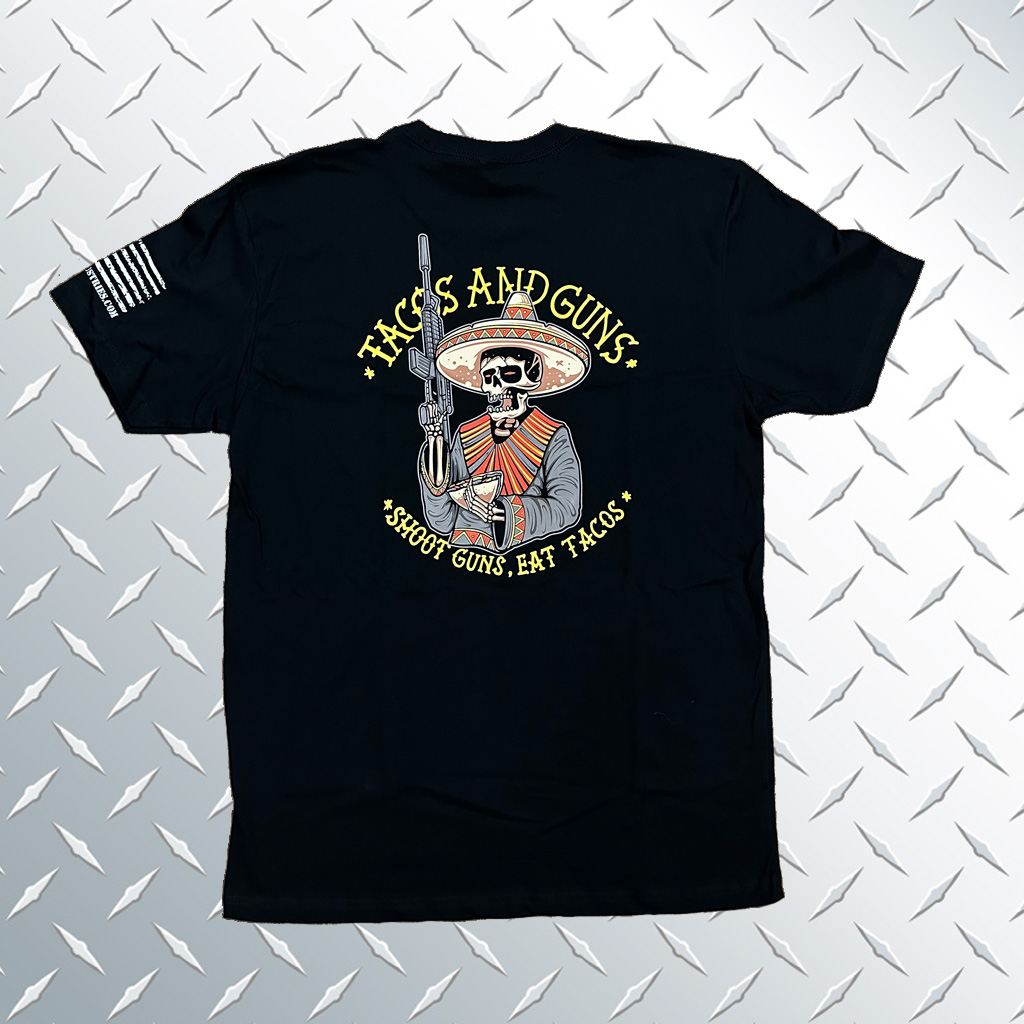 Tacos and Guns T-shirt Black - Hero Industries